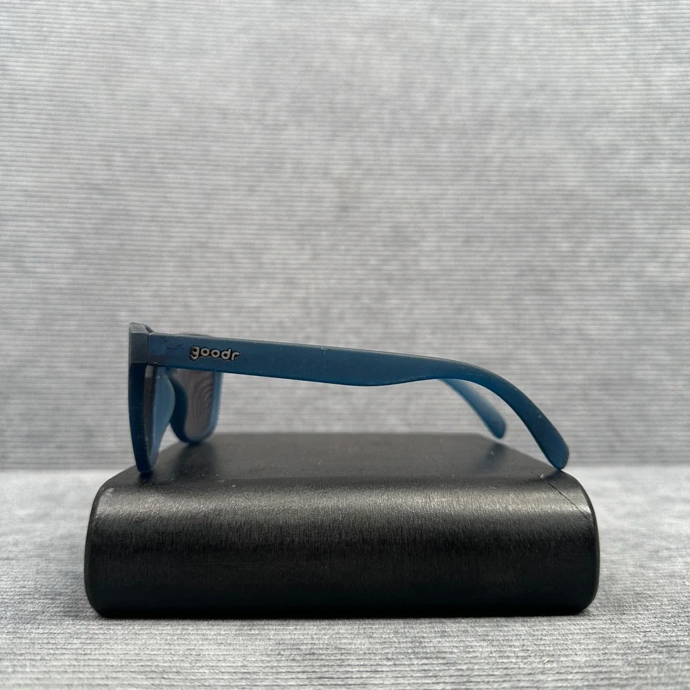 Goodr OG y2k Sunglasses Navy San Diego Half Marathon Legacy Blue Mirrored Lens